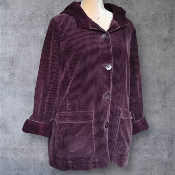 J. Jill Heritage Collection Cord Coat Petite Medium - Picture 5 of 6